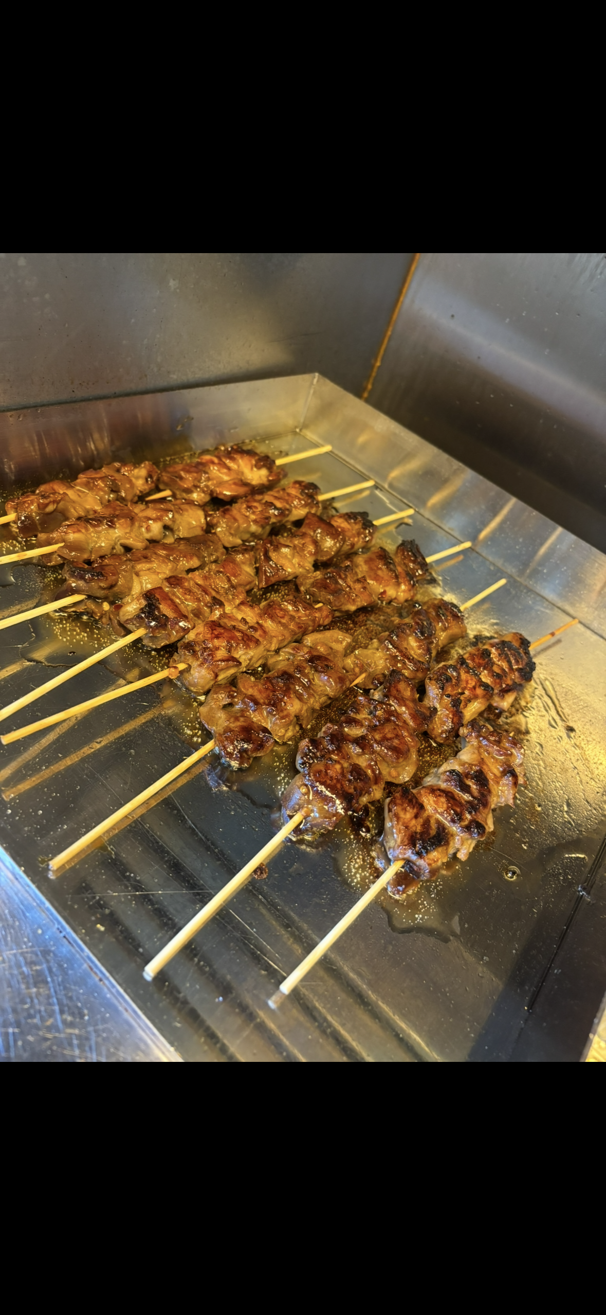 Saté op de grill
